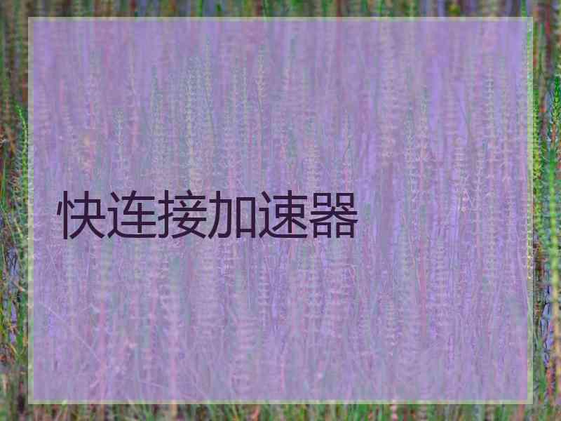 快连接加速器