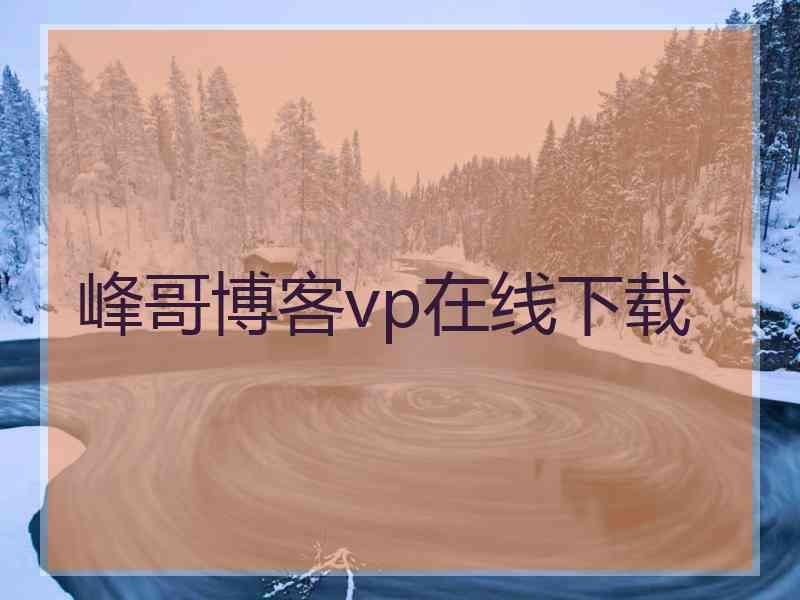 峰哥博客vp在线下载