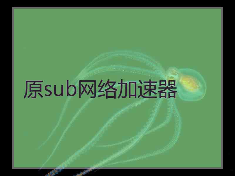 原sub网络加速器