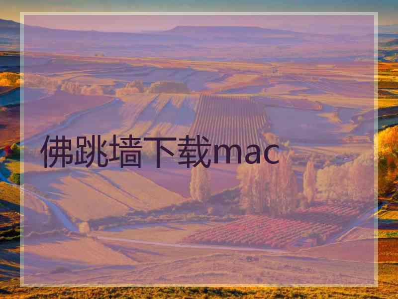 佛跳墙下载mac