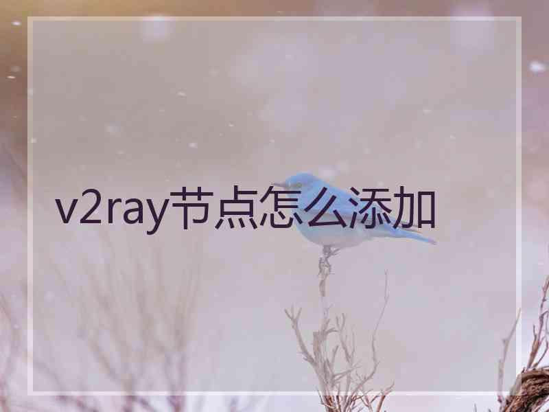 v2ray节点怎么添加