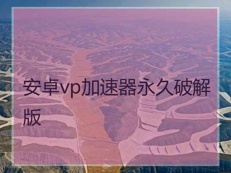 安卓vp加速器永久破解版