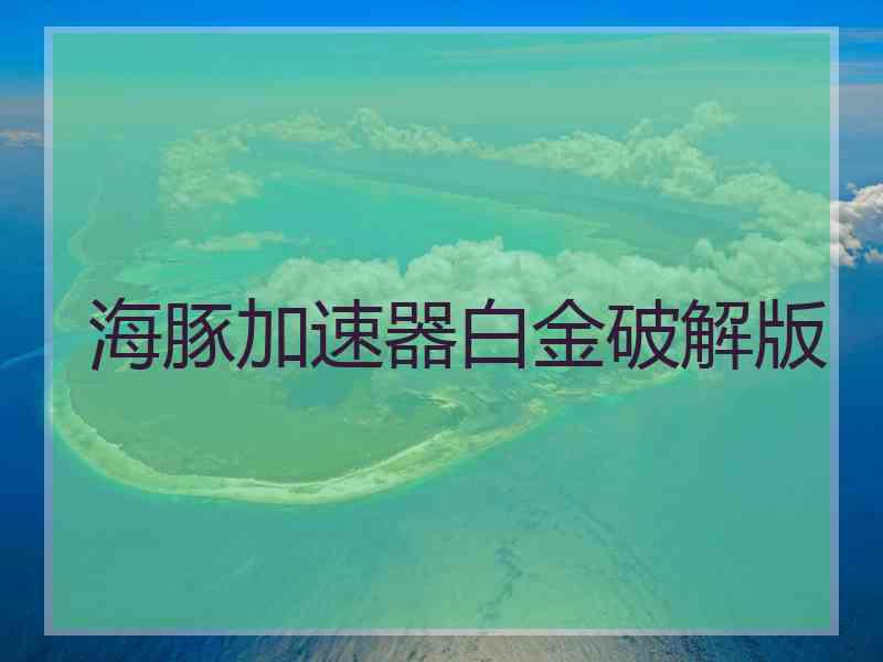 海豚加速器白金破解版