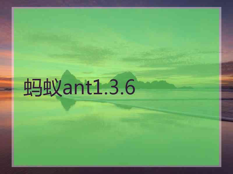 蚂蚁ant1.3.6