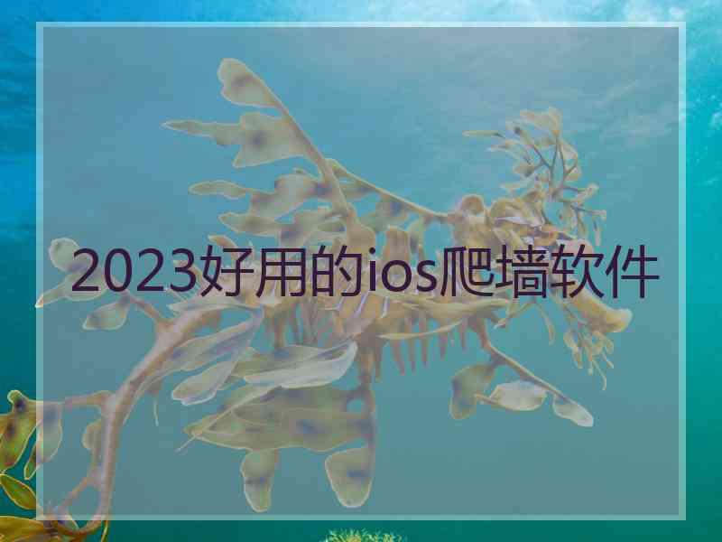 2023好用的ios爬墙软件