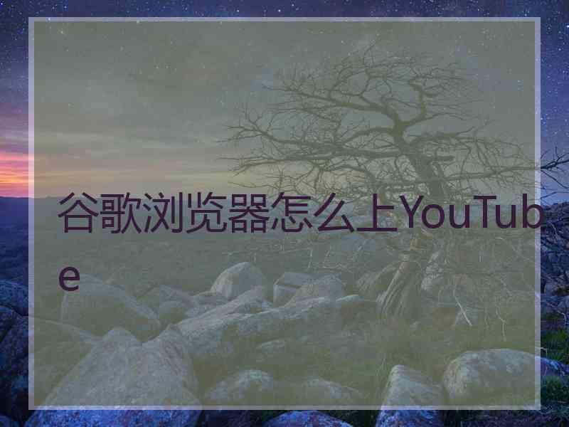 谷歌浏览器怎么上YouTube