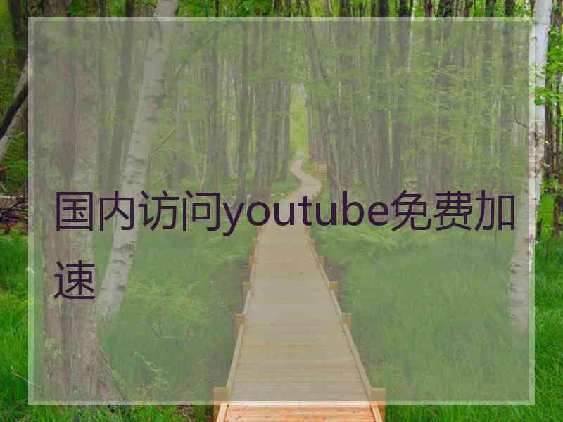 国内访问youtube免费加速