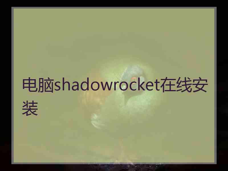 电脑shadowrocket在线安装