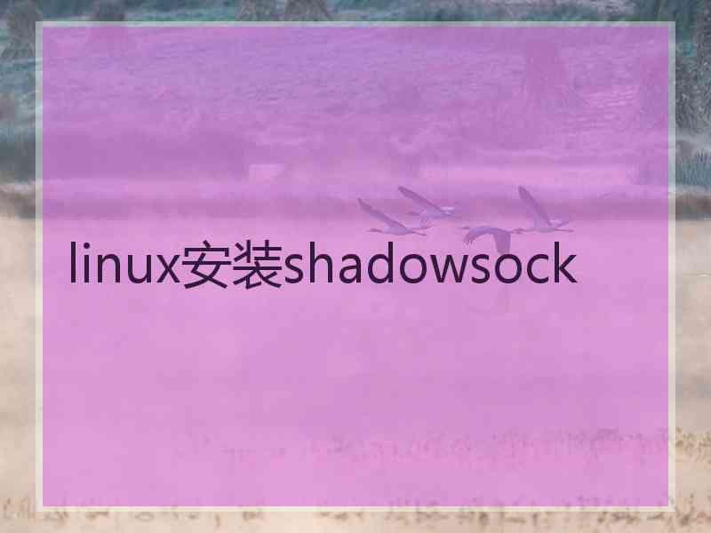 linux安装shadowsock