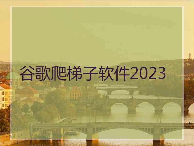 谷歌爬梯子软件2023