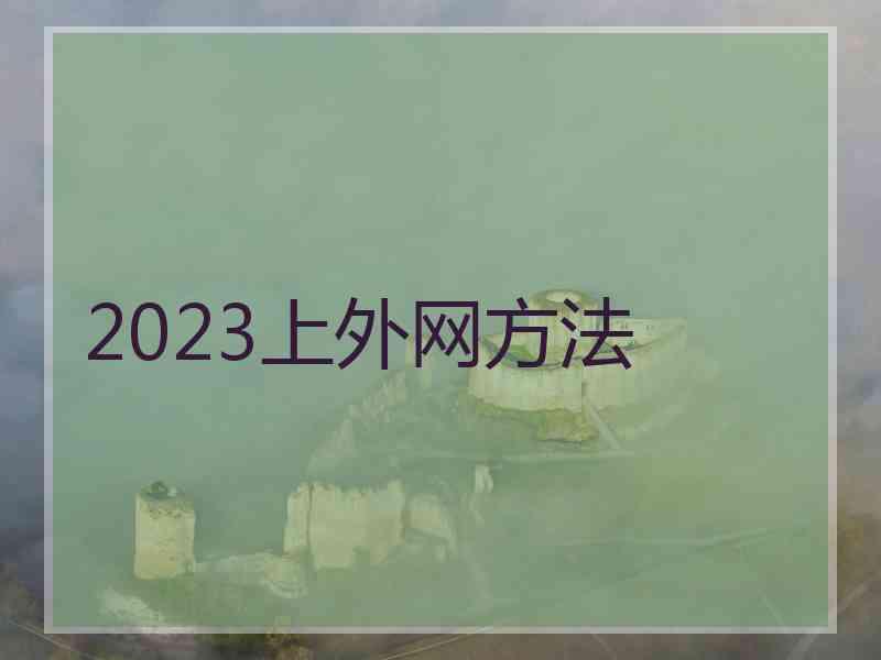 2023上外网方法