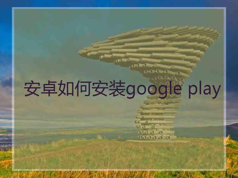 安卓如何安装google play