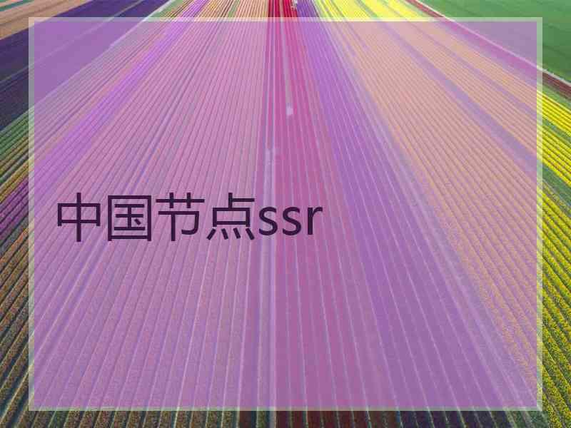 中国节点ssr