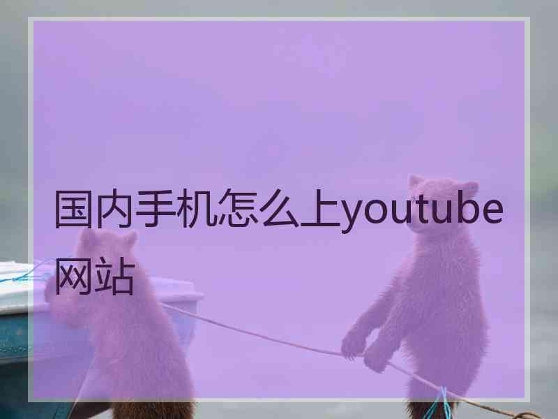 国内手机怎么上youtube网站