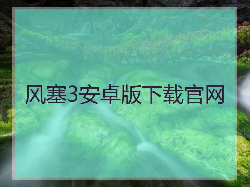 风塞3安卓版下载官网