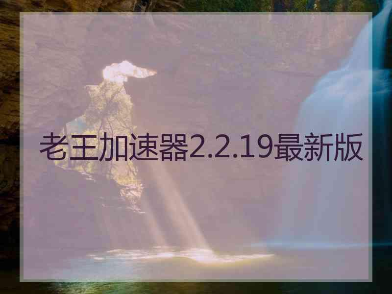 老王加速器2.2.19最新版