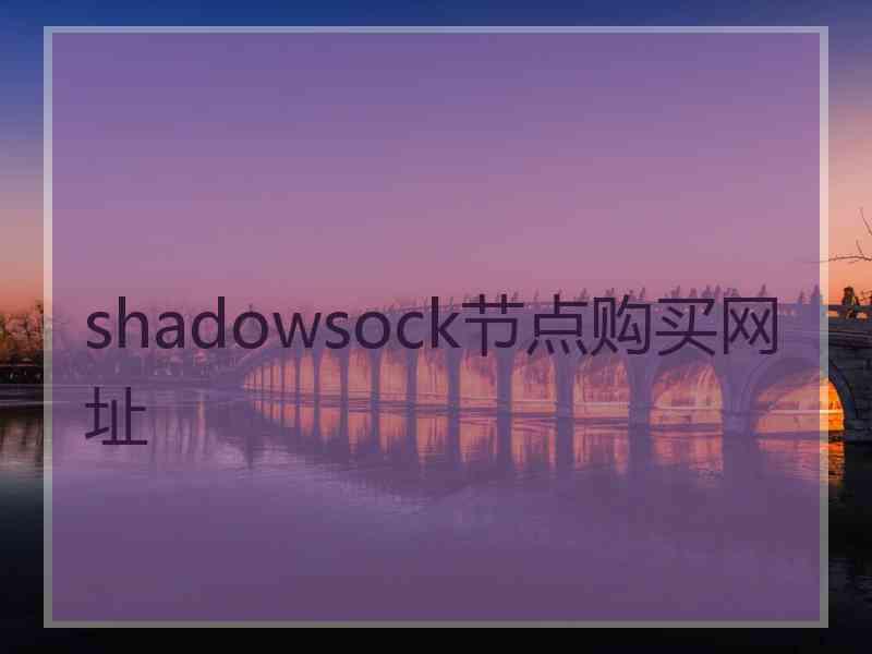 shadowsock节点购买网址