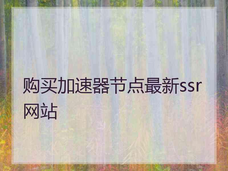 购买加速器节点最新ssr网站