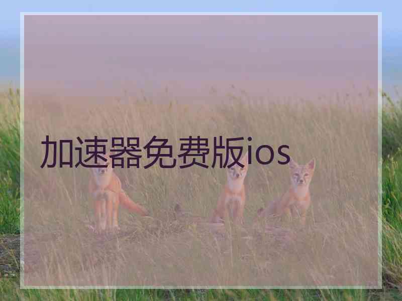 加速器免费版ios