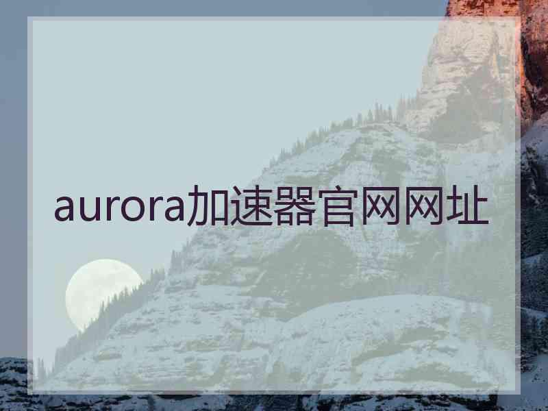 aurora加速器官网网址