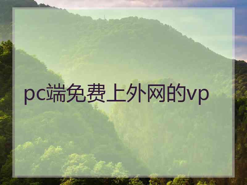 pc端免费上外网的vp