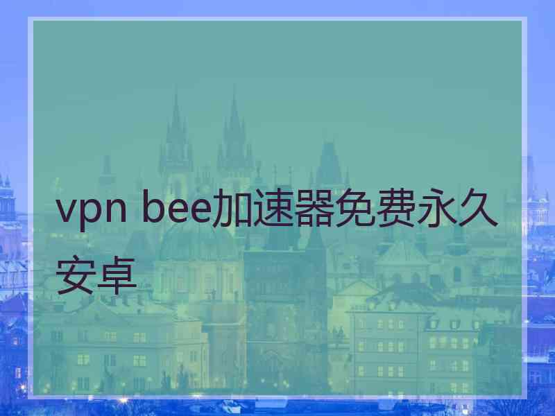 vpn bee加速器免费永久安卓