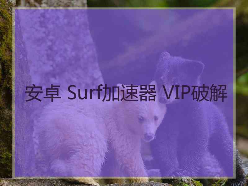 安卓 Surf加速器 VIP破解