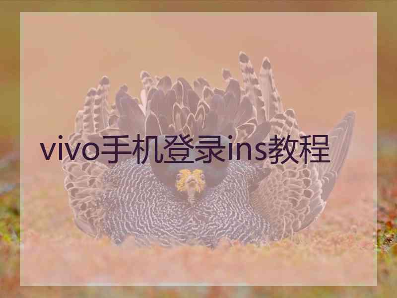 vivo手机登录ins教程