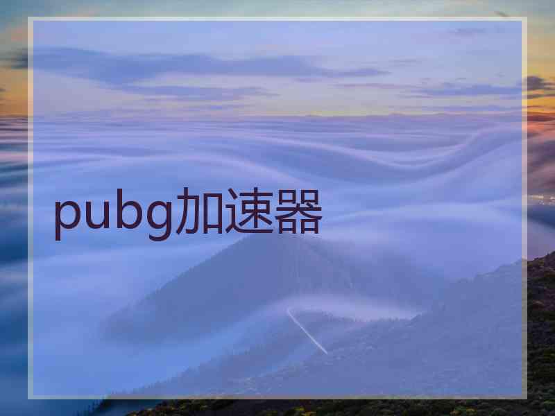 pubg加速器