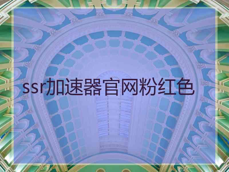 ssr加速器官网粉红色