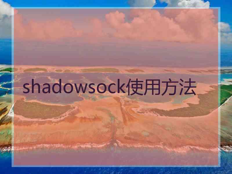 shadowsock使用方法