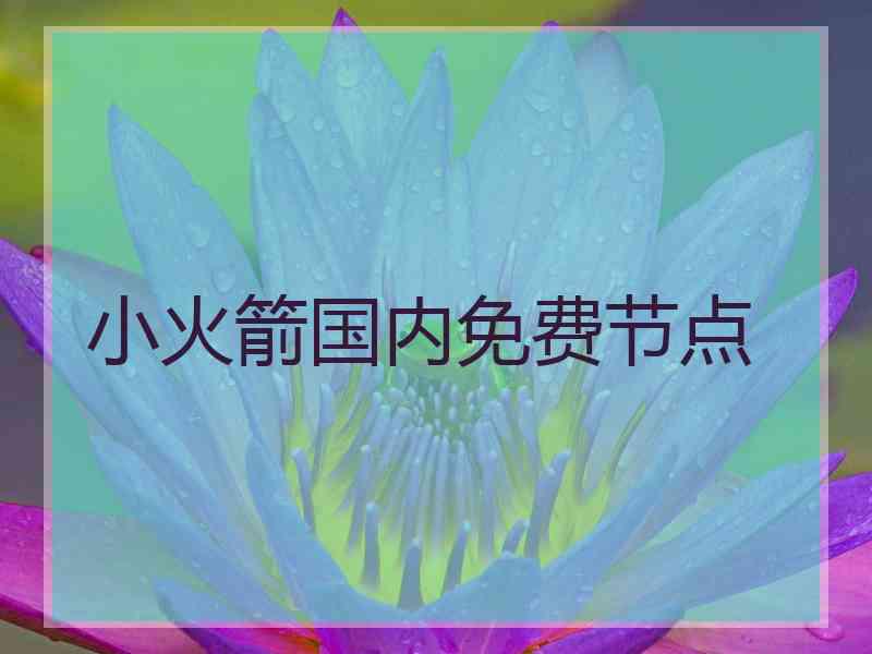 小火箭国内免费节点