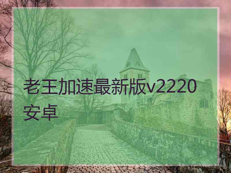 老王加速最新版v2220安卓