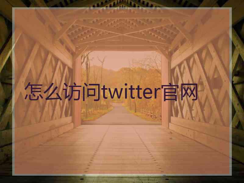 怎么访问twitter官网