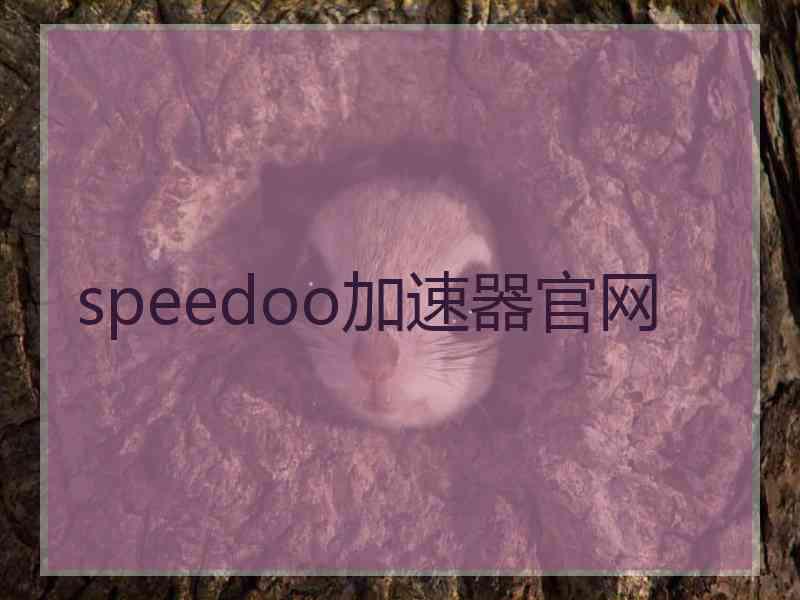 speedoo加速器官网