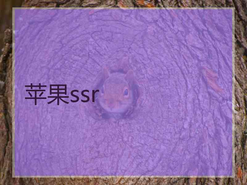 苹果ssr