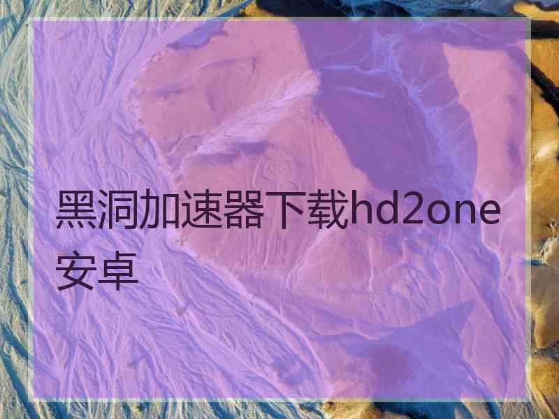 黑洞加速器下载hd2one安卓