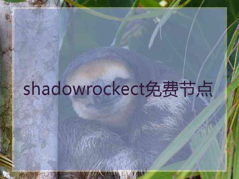 shadowrockect免费节点