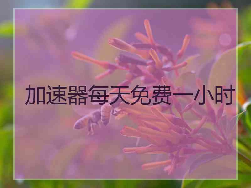 加速器每天免费一小时