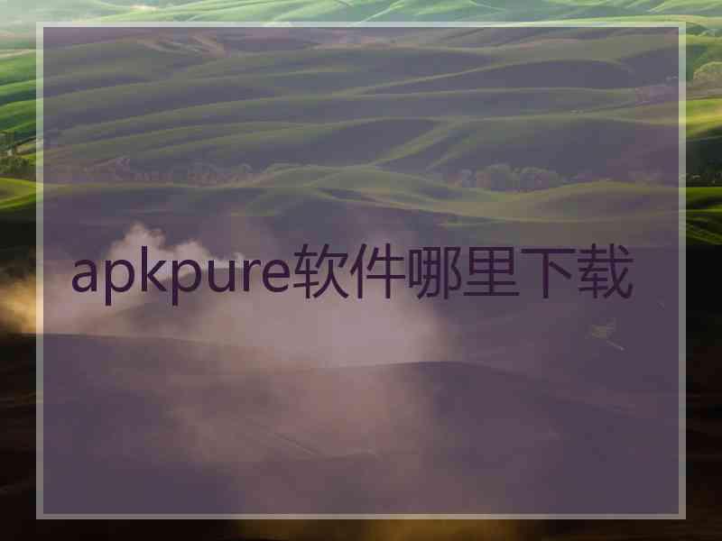 apkpure软件哪里下载