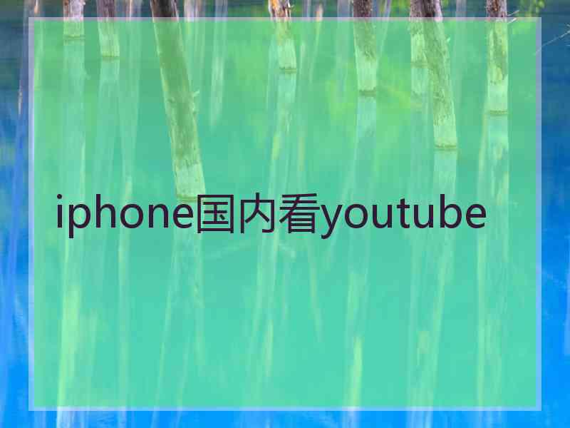 iphone国内看youtube