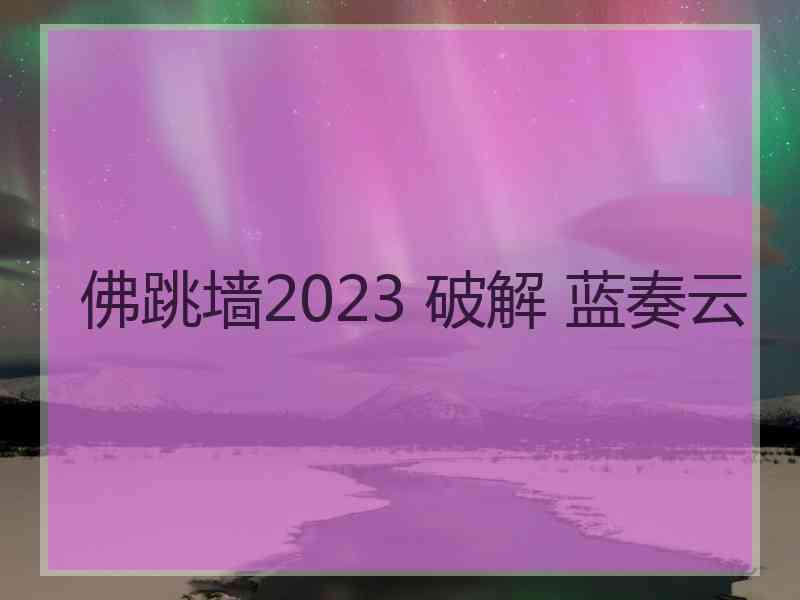 佛跳墙2023 破解 蓝奏云