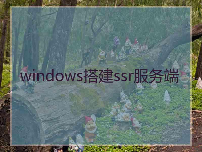 windows搭建ssr服务端