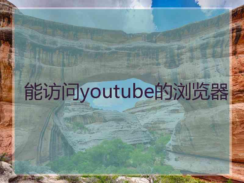 能访问youtube的浏览器