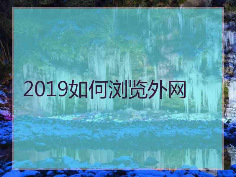 2019如何浏览外网